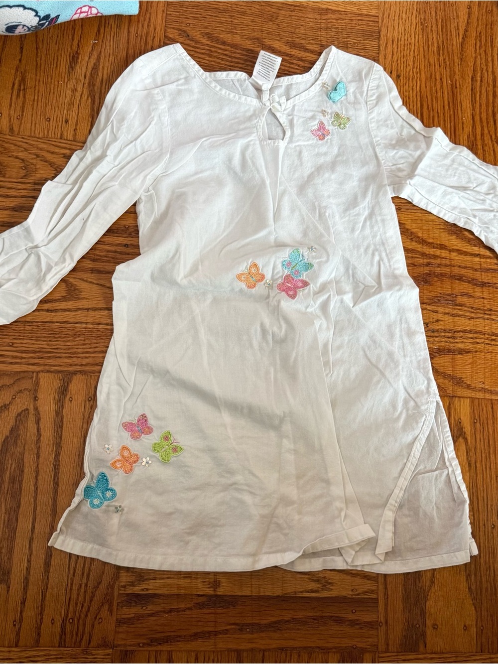 Gymboree White Butterfly Appliqué Tunic Dress